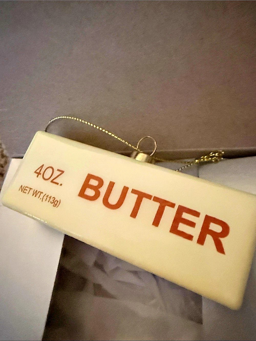 Nordstrom Butter Stick Christmas Ornament Cream
